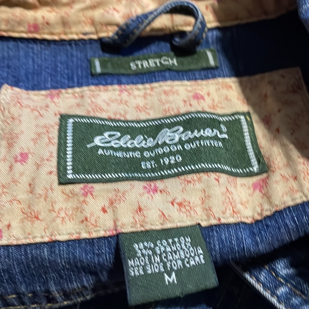 Eddie Bauer Stretch Button Down Denim Jacket - Picture 5 of 13